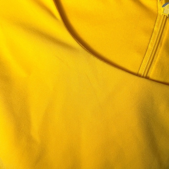 RALPH LAUREN Goldenrod Crepe Sleeveless Side Button Detail A-Line Shift Dress 16 - Picture 9 of 9